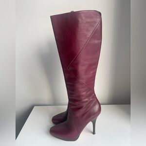 Via Spiga Burgundy Over the Knee Boots